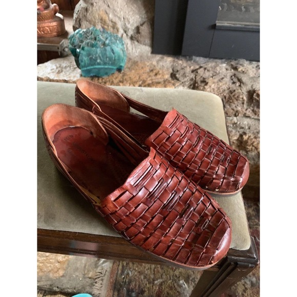 Nordstrom Hand Woven Mens Huarache Leather Sandal SZ 10 1/2 - Slip On main image 8